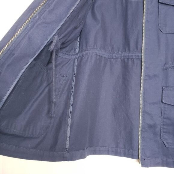Gap Navy Blue Convertible Sleeve Cotton Utility Field Jacket Women's Size Small - Picture 8 of 13